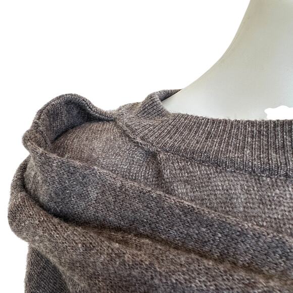 NAADAM Oversize Brown Sweater LARGE Business Casual  Cashmere Wool Designer $325 - Picture 12 of 12